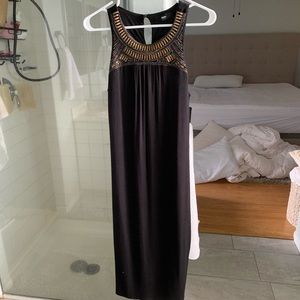 Mossimo Fitted black dress with beaded neckline